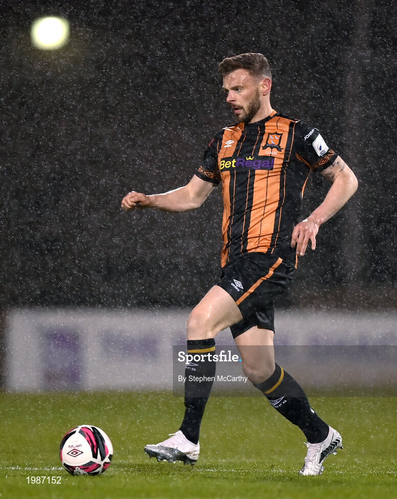 12 March 2021; Andy Boyle of Dundalk during the FAI President's Cup Final match between Shamrock Rovers and Dundalk at Tallaght Stadium in Dublin. Photo by Stephen McCarthy/Sportsfile