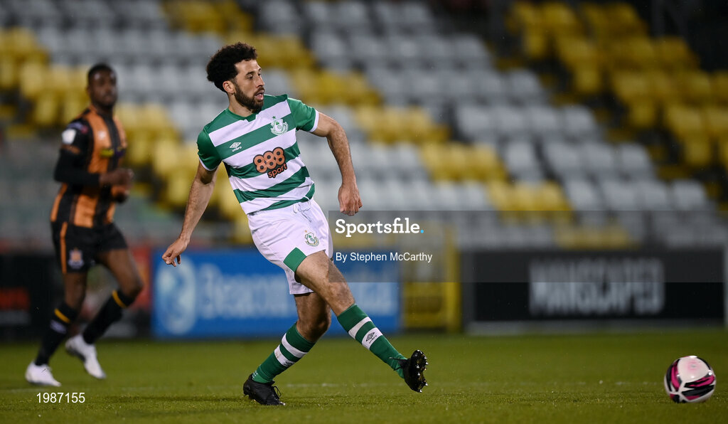 12 March 2021; Roberto Lopes of Shamrock Rovers during the FAI President's Cup Final match between Shamrock Rovers and Dundalk at Tallaght Stadium in Dublin. Photo by Stephen McCarthy/Sportsfile