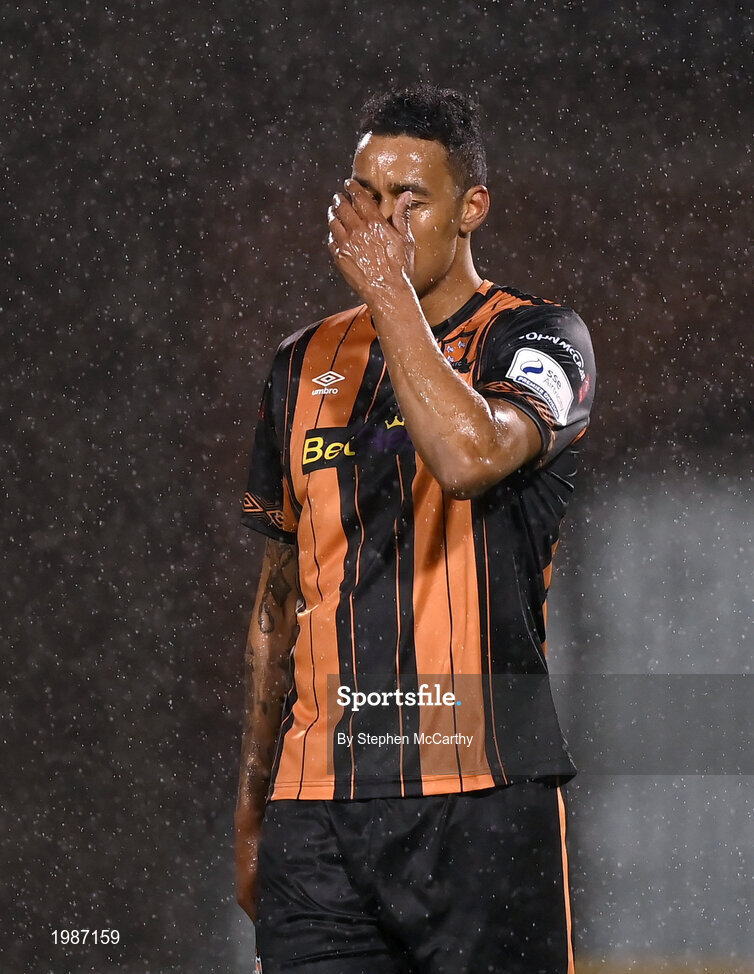 12 March 2021; Sonni Nattestad of Dundalk during the FAI President's Cup Final match between Shamrock Rovers and Dundalk at Tallaght Stadium in Dublin. Photo by Stephen McCarthy/Sportsfile
