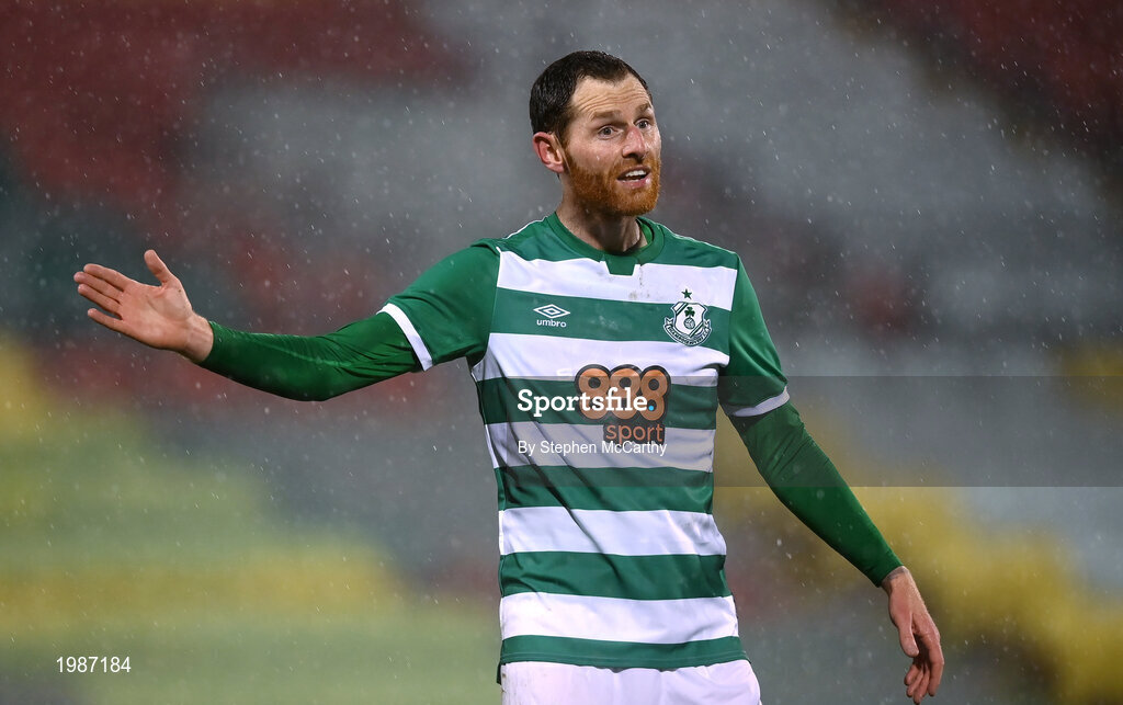 12 March 2021; Chris McCann of Shamrock Rovers during the FAI President's Cup Final match between Shamrock Rovers and Dundalk at Tallaght Stadium in Dublin. Photo by Stephen McCarthy/Sportsfile
