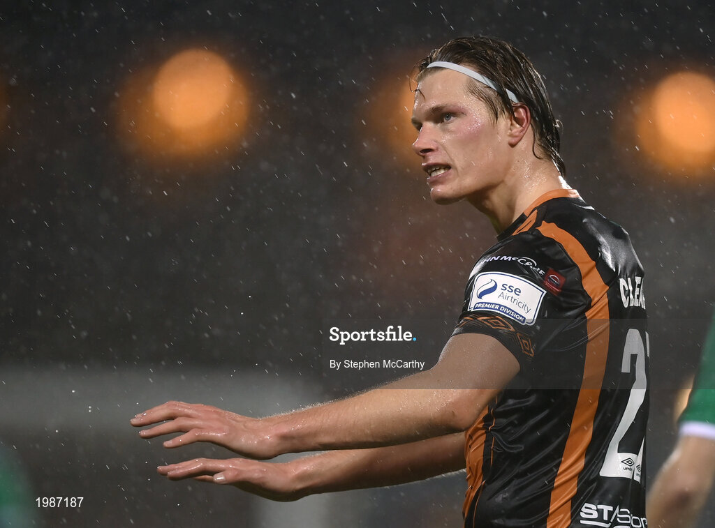 12 March 2021; Daniel Cleary of Dundalk during the FAI President's Cup Final match between Shamrock Rovers and Dundalk at Tallaght Stadium in Dublin. Photo by Stephen McCarthy/Sportsfile