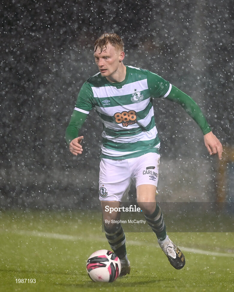 12 March 2021; Liam Scales of Shamrock Rovers during the FAI President's Cup Final match between Shamrock Rovers and Dundalk at Tallaght Stadium in Dublin. Photo by Stephen McCarthy/Sportsfile