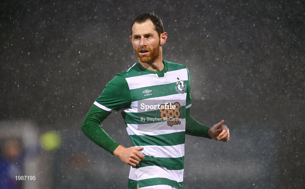 12 March 2021; Chris McCann of Shamrock Rovers during the FAI President's Cup Final match between Shamrock Rovers and Dundalk at Tallaght Stadium in Dublin. Photo by Stephen McCarthy/Sportsfile