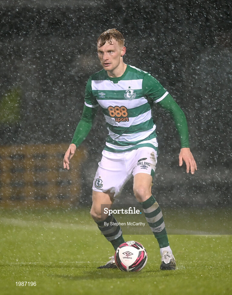 12 March 2021; Liam Scales of Shamrock Rovers during the FAI President's Cup Final match between Shamrock Rovers and Dundalk at Tallaght Stadium in Dublin. Photo by Stephen McCarthy/Sportsfile