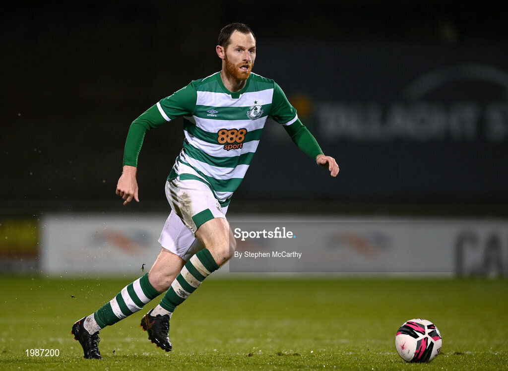12 March 2021; Chris McCann of Shamrock Rovers during the FAI President's Cup Final match between Shamrock Rovers and Dundalk at Tallaght Stadium in Dublin. Photo by Stephen McCarthy/Sportsfile