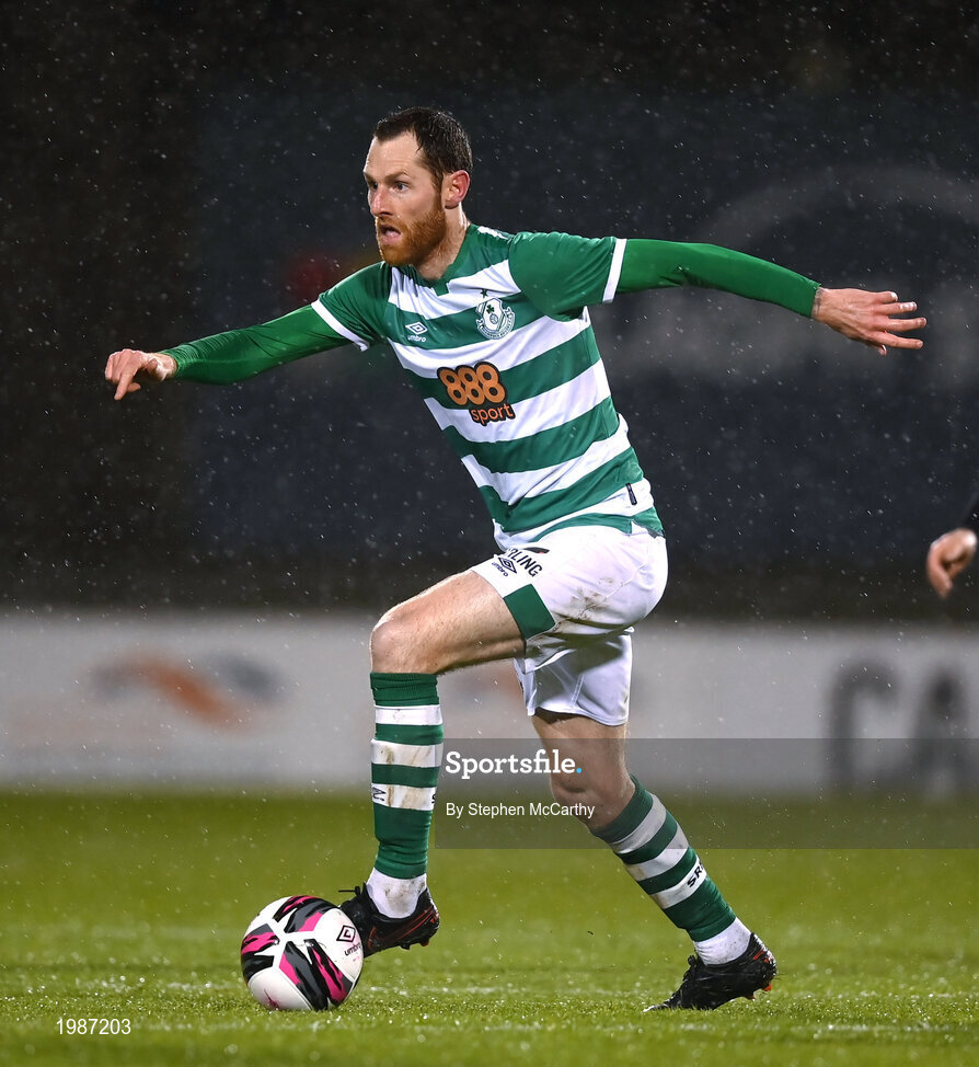 12 March 2021; Chris McCann of Shamrock Rovers during the FAI President's Cup Final match between Shamrock Rovers and Dundalk at Tallaght Stadium in Dublin. Photo by Stephen McCarthy/Sportsfile