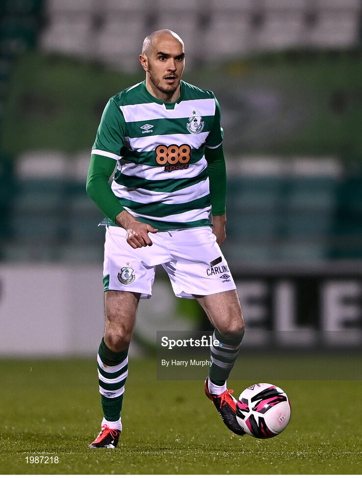 12 March 2021; Joey O'Brien of Shamrock Rovers during the FAI President's Cup Final match between Shamrock Rovers and Dundalk at Tallaght Stadium in Dublin. Photo by Harry Murphy/Sportsfile