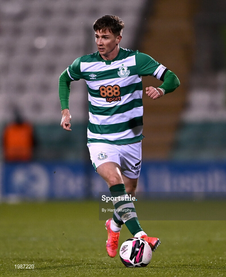 12 March 2021; Ronan Finn of Shamrock Rovers during the FAI President's Cup Final match between Shamrock Rovers and Dundalk at Tallaght Stadium in Dublin. Photo by Harry Murphy/Sportsfile