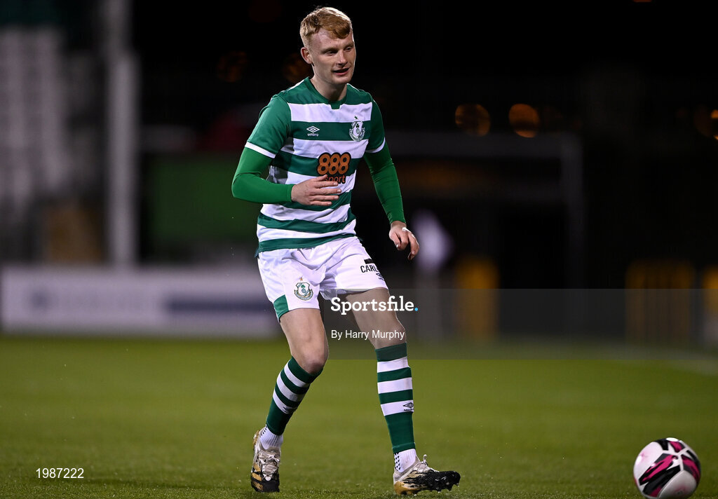 12 March 2021; Liam Scales of Shamrock Rovers during the FAI President's Cup Final match between Shamrock Rovers and Dundalk at Tallaght Stadium in Dublin. Photo by Harry Murphy/Sportsfile