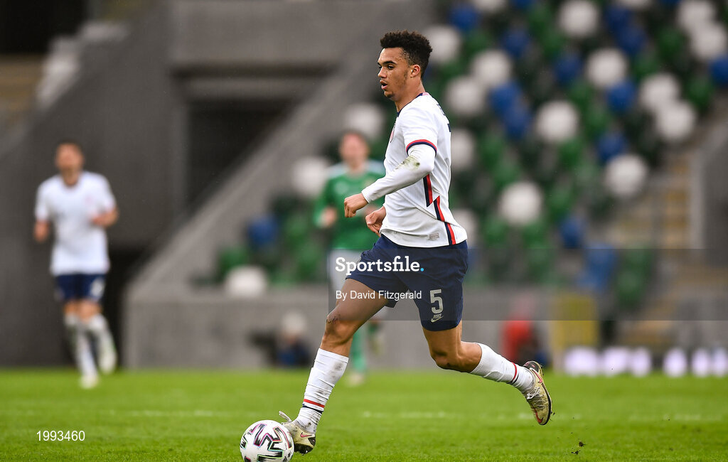 28 March 2021; Antonee Robinson of USA during the International friendly match between Northern Ireland and USA at National Football Stadium at Windsor Park in Belfast. Photo by David Fitzgerald/Sportsfile