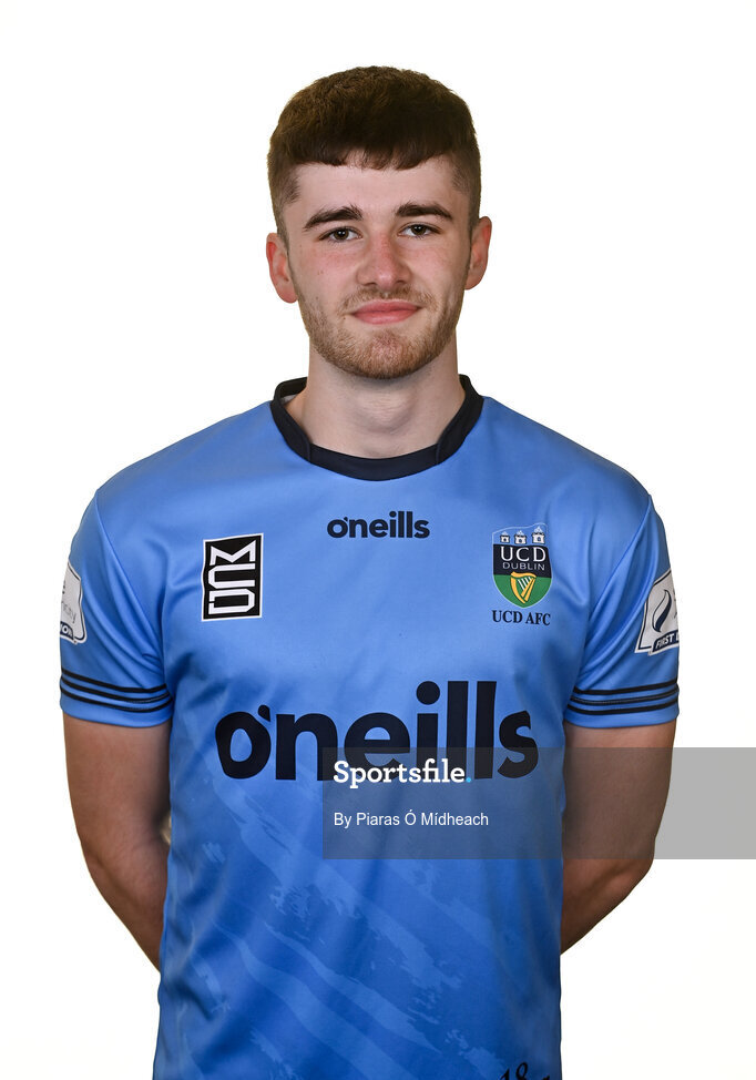 31 March 2021; Harvey O'Brien during a UCD AFC portrait session at UCD Belfield in Dublin. Photo by Piaras Ó Mídheach/Sportsfile