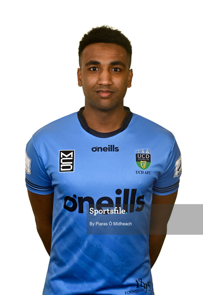 31 March 2021; Abdul Babiker during a UCD AFC portrait session at UCD Belfield in Dublin. Photo by Piaras Ó Mídheach/Sportsfile