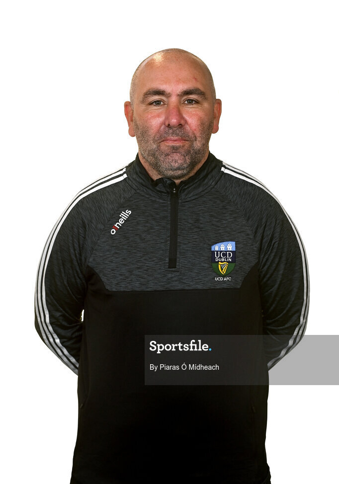 31 March 2021; Manager Andy Myler during a UCD AFC portrait session at UCD Belfield in Dublin. Photo by Piaras Ó Mídheach/Sportsfile