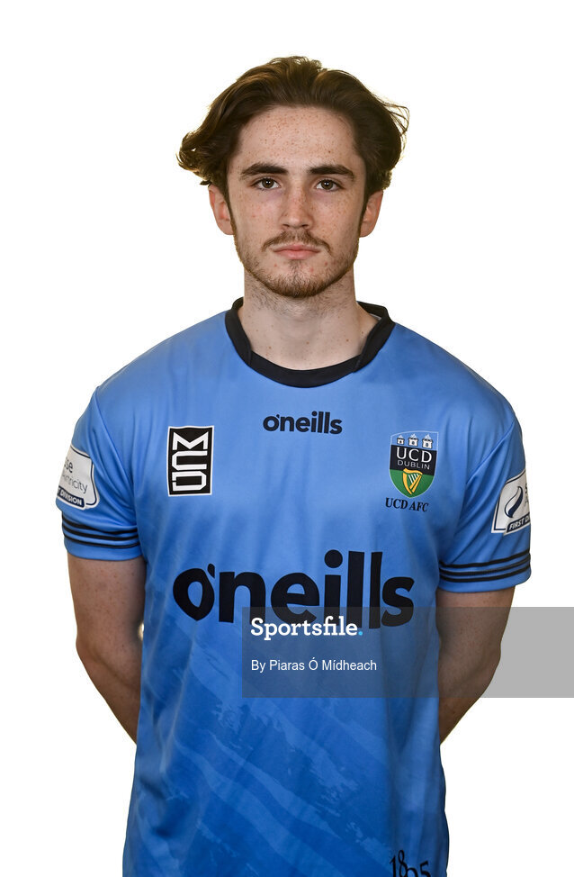 31 March 2021; Evan Farrell during a UCD AFC portrait session at UCD Belfield in Dublin. Photo by Piaras Ó Mídheach/Sportsfile