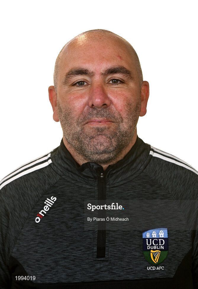 31 March 2021; Manager Andy Myler during a UCD AFC portrait session at UCD Belfield in Dublin. Photo by Piaras Ó Mídheach/Sportsfile