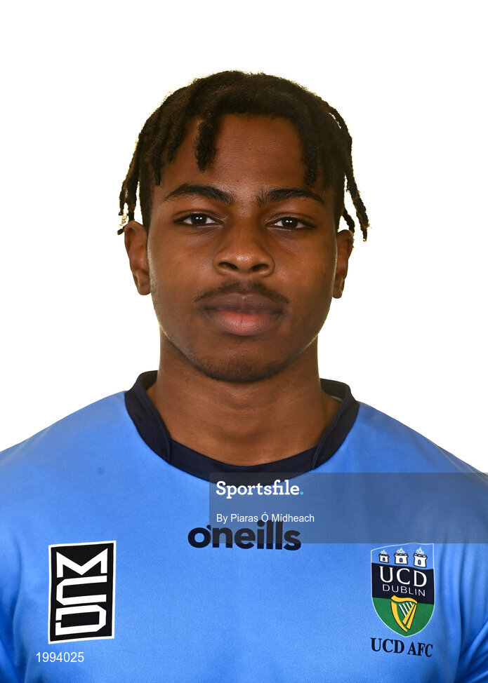 31 March 2021; Isaac Akinsete during a UCD AFC portrait session at UCD Belfield in Dublin. Photo by Piaras Ó Mídheach/Sportsfile