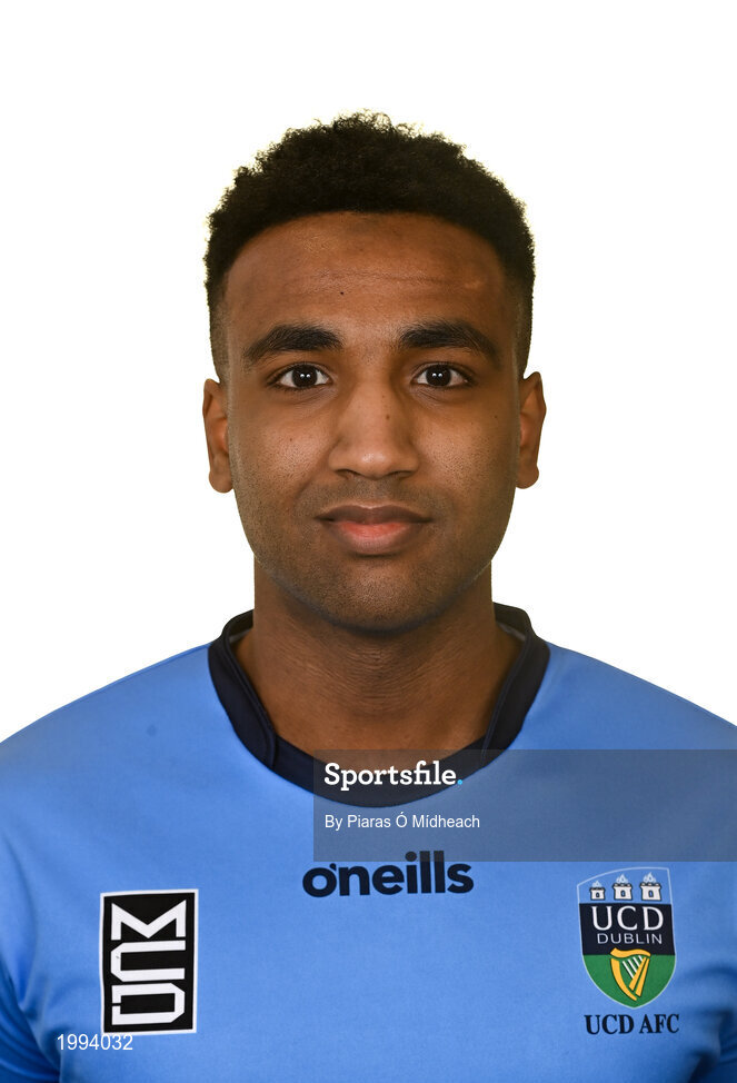 31 March 2021; Abdul Babiker during a UCD AFC portrait session at UCD Belfield in Dublin. Photo by Piaras Ó Mídheach/Sportsfile