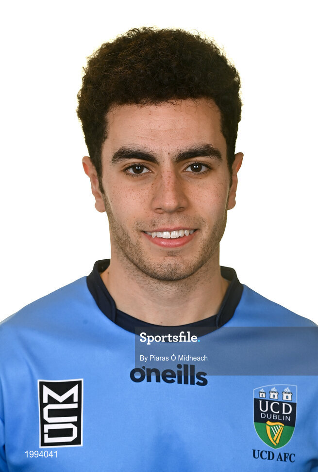 31 March 2021; Evan Osam during a UCD AFC portrait session at UCD Belfield in Dublin. Photo by Piaras Ó Mídheach/Sportsfile