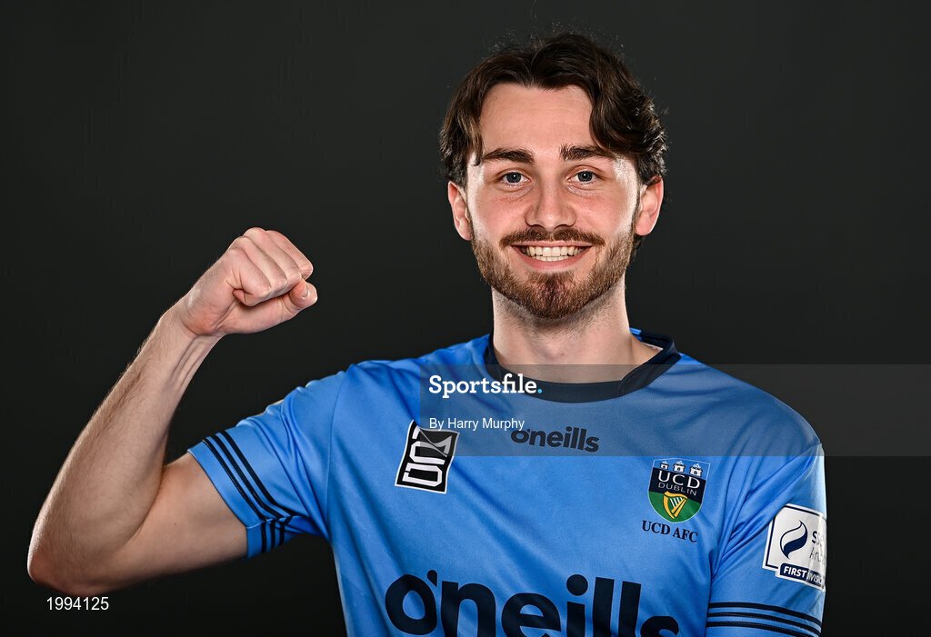 31 March 2021; Luke Boore during a UCD AFC portrait session at UCD Belfield in Dublin. Photo by Harry Murphy/Sportsfile