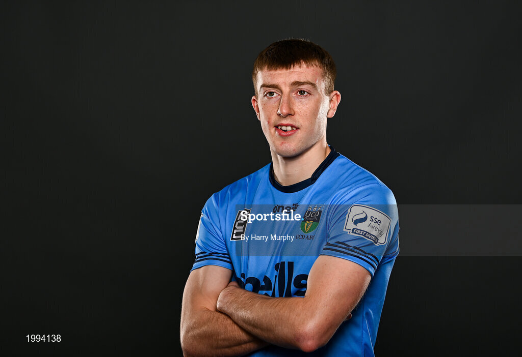 31 March 2021; Sam Todd during a UCD AFC portrait session at UCD Belfield in Dublin. Photo by Harry Murphy/Sportsfile