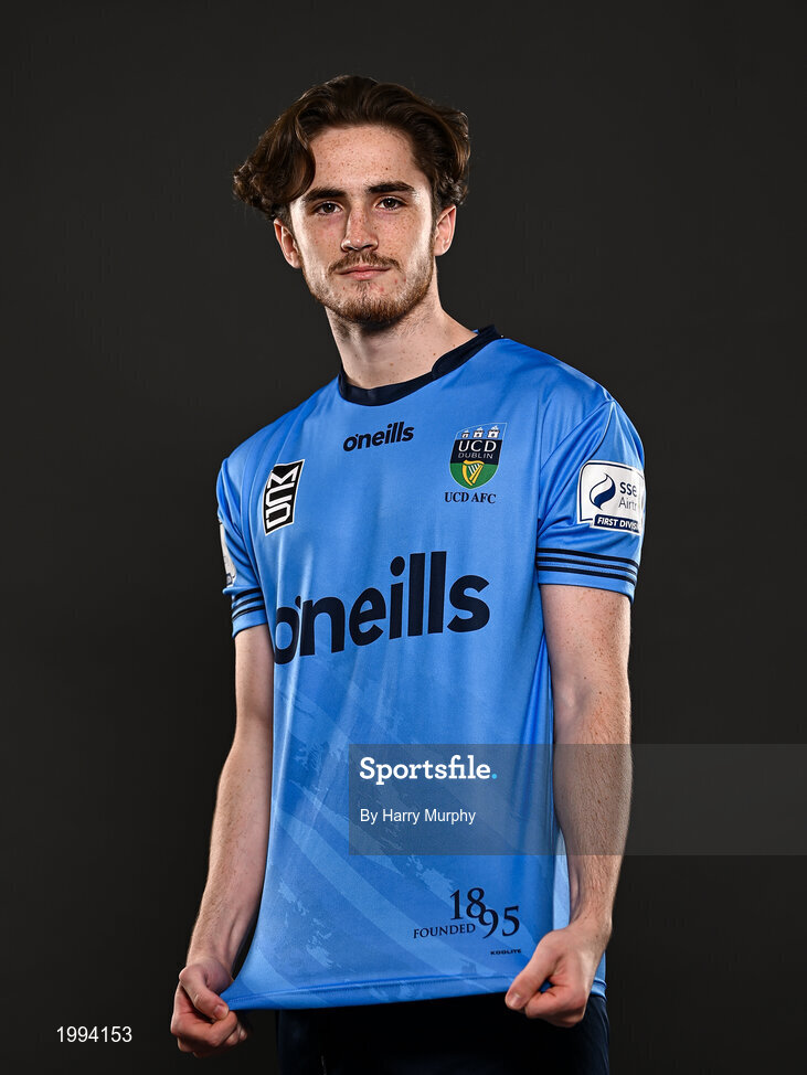 31 March 2021; Evan Farrell during a UCD AFC portrait session at UCD Belfield in Dublin. Photo by Harry Murphy/Sportsfile