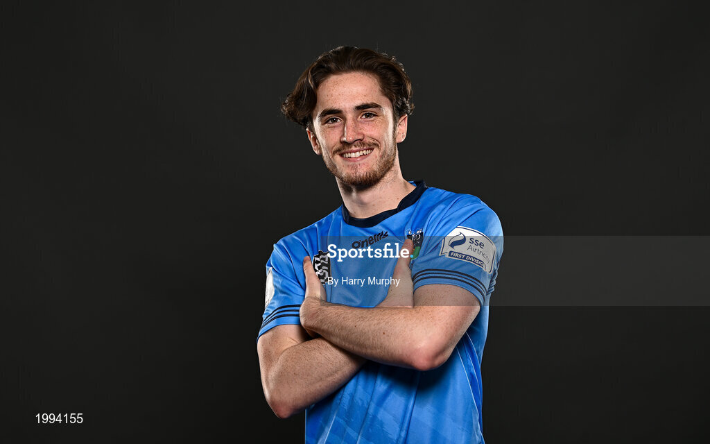 31 March 2021; Evan Farrell during a UCD AFC portrait session at UCD Belfield in Dublin. Photo by Harry Murphy/Sportsfile