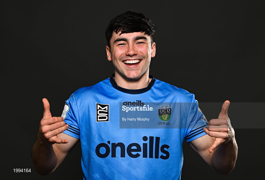 31 March 2021; Liam Kerrigan during a UCD AFC portrait session at UCD Belfield in Dublin. Photo by Harry Murphy/Sportsfile
