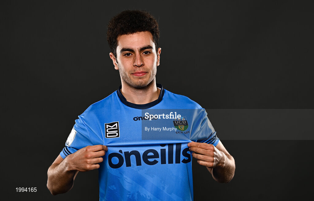 31 March 2021; Evan Osam during a UCD AFC portrait session at UCD Belfield in Dublin. Photo by Harry Murphy/Sportsfile