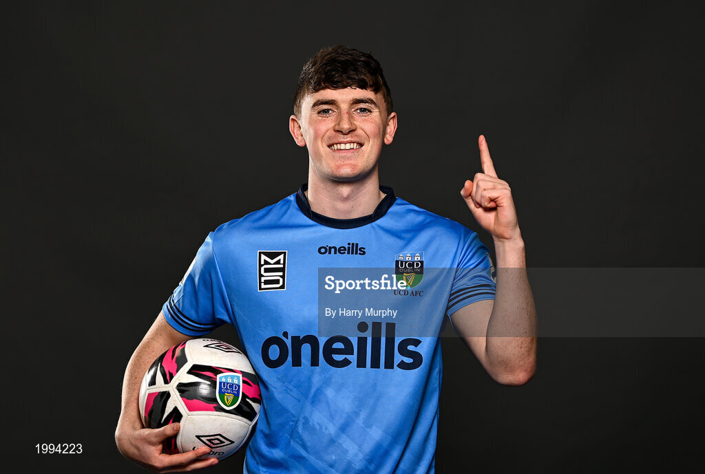 31 March 2021; Michael Gallagher during a UCD AFC portrait session at UCD Belfield in Dublin. Photo by Harry Murphy/Sportsfile