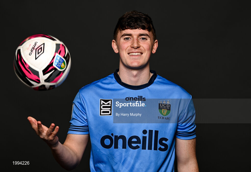 31 March 2021; Michael Gallagher during a UCD AFC portrait session at UCD Belfield in Dublin. Photo by Harry Murphy/Sportsfile