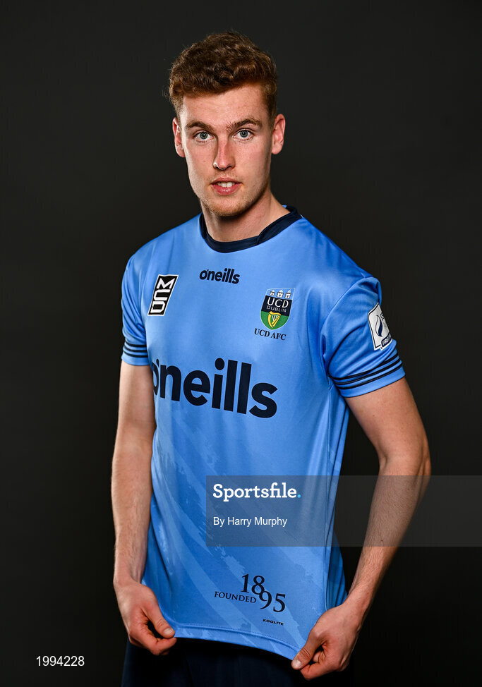 31 March 2021; Jack Keaney during a UCD AFC portrait session at UCD Belfield in Dublin. Photo by Harry Murphy/Sportsfile