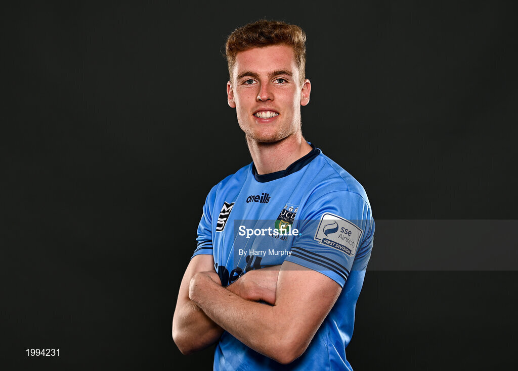 31 March 2021; Jack Keaney during a UCD AFC portrait session at UCD Belfield in Dublin. Photo by Harry Murphy/Sportsfile