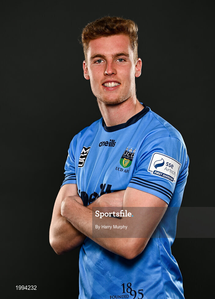 31 March 2021; Jack Keaney during a UCD AFC portrait session at UCD Belfield in Dublin. Photo by Harry Murphy/Sportsfile