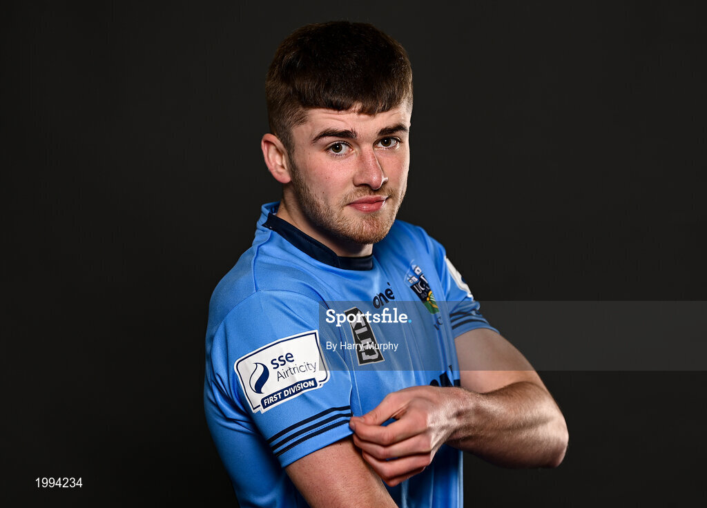 31 March 2021; Harvey O'Brien during a UCD AFC portrait session at UCD Belfield in Dublin. Photo by Harry Murphy/Sportsfile