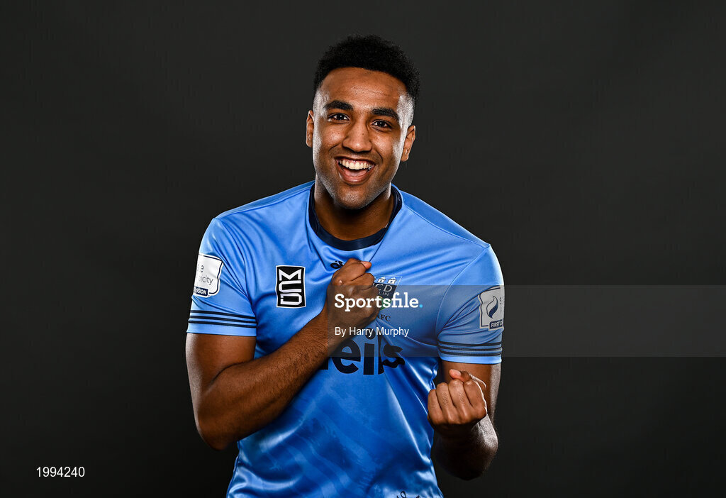 31 March 2021; Abdul Babiker during a UCD AFC portrait session at UCD Belfield in Dublin. Photo by Harry Murphy/Sportsfile
