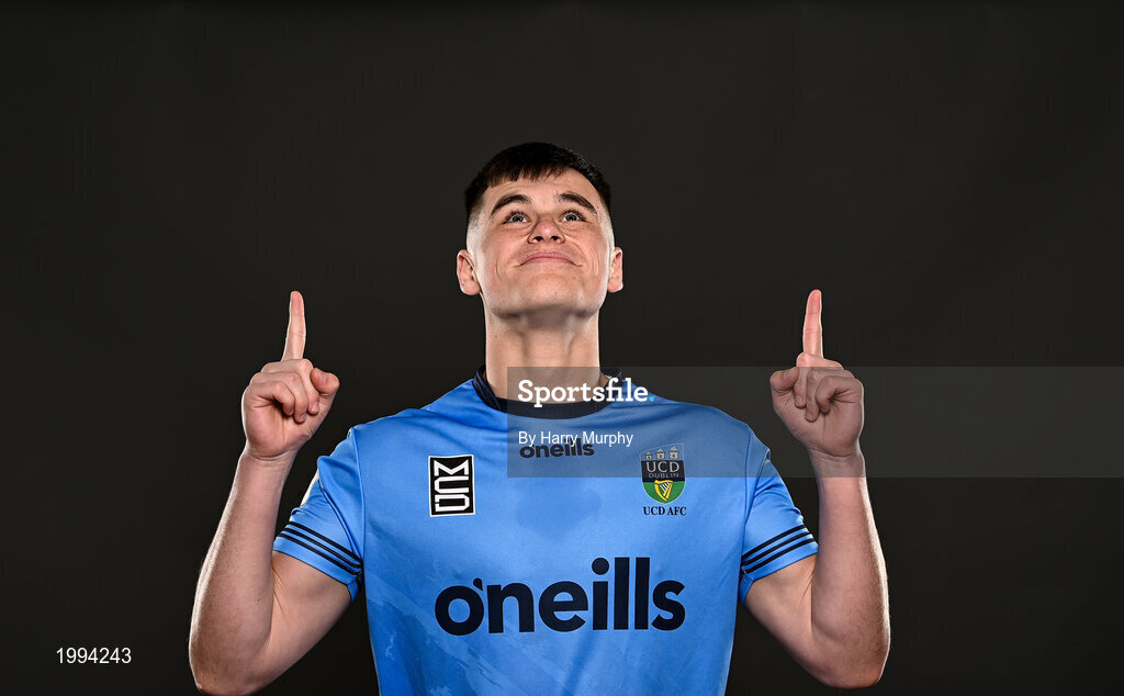 31 March 2021; Evan Weir during a UCD AFC portrait session at UCD Belfield in Dublin. Photo by Harry Murphy/Sportsfile