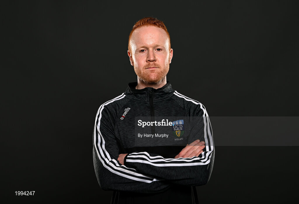31 March 2021; Videographer Ronan O'Rourke during a UCD AFC portrait session at UCD Belfield in Dublin. Photo by Harry Murphy/Sportsfile
