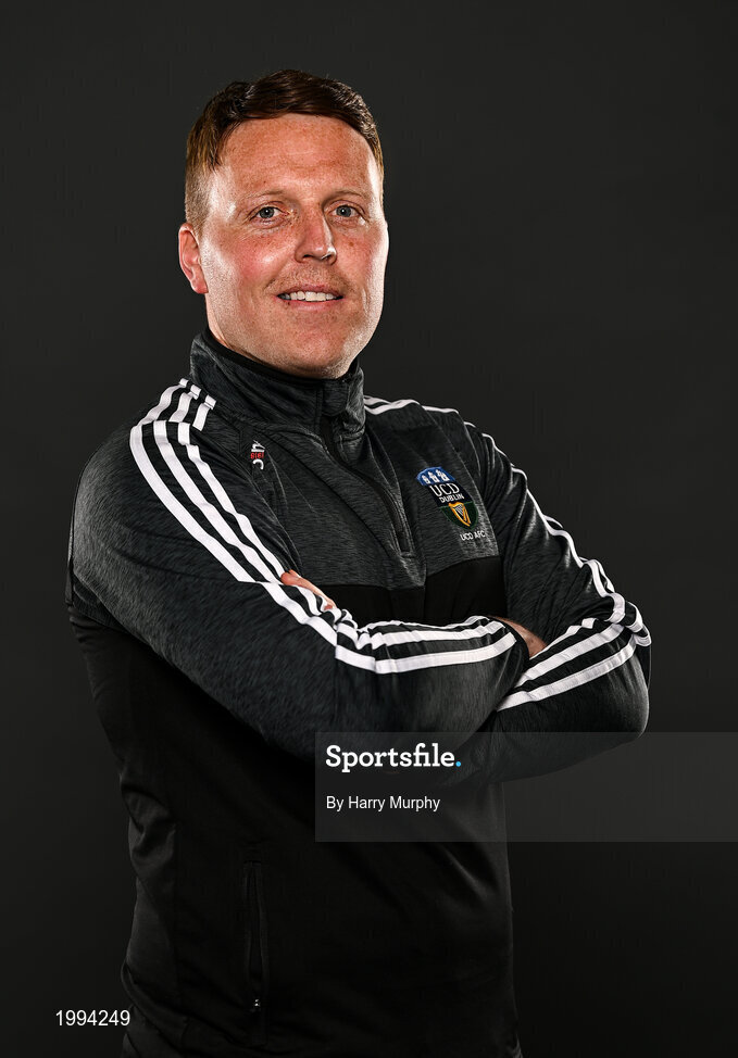 31 March 2021; Assistant manager Ian Ryan during a UCD AFC portrait session at UCD Belfield in Dublin. Photo by Harry Murphy/Sportsfile