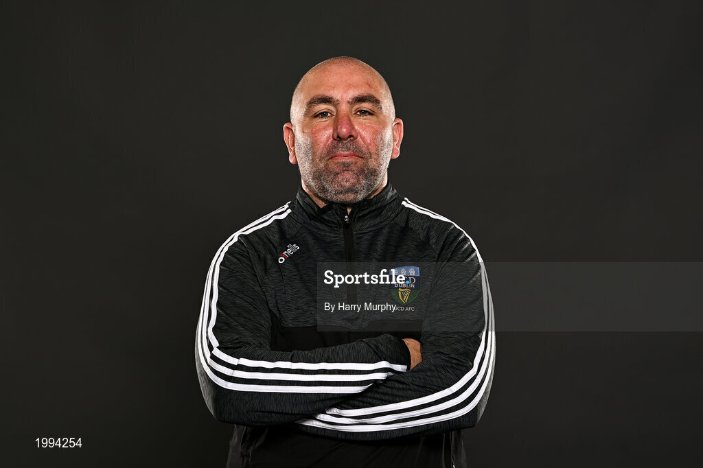 31 March 2021; Manager Andy Myler during a UCD AFC portrait session at UCD Belfield in Dublin. Photo by Harry Murphy/Sportsfile