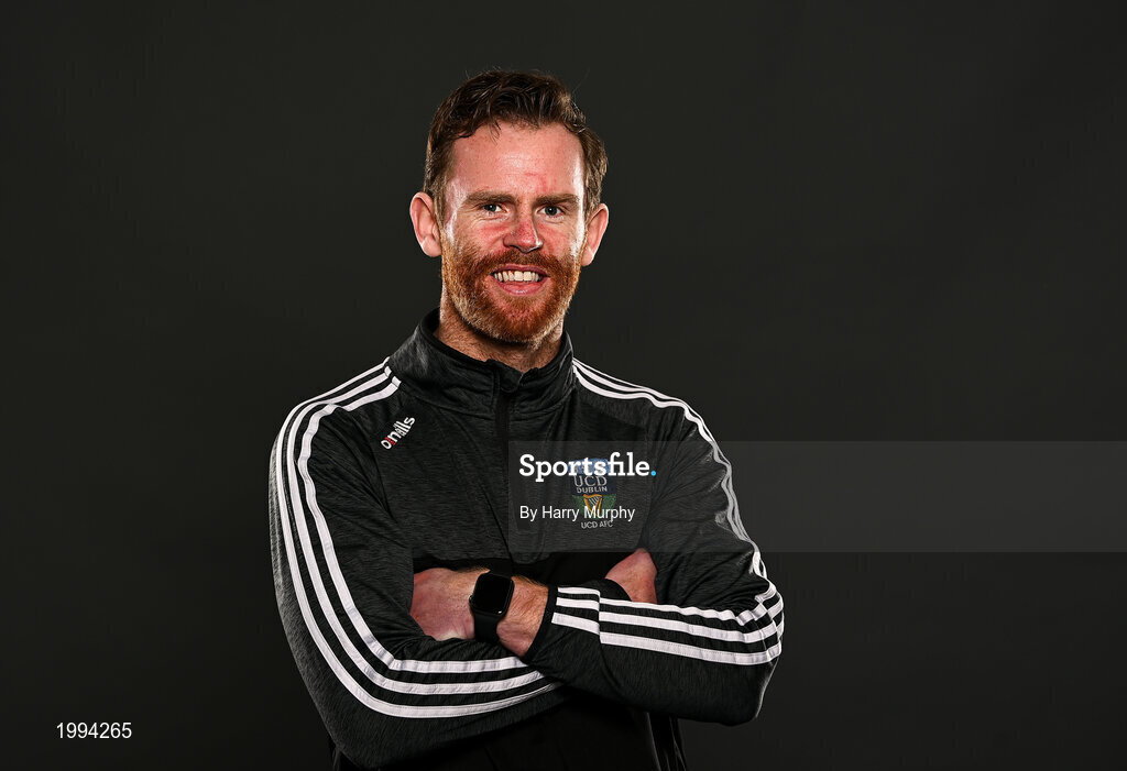 31 March 2021; Coach Ger Barron during a UCD AFC portrait session at UCD Belfield in Dublin. Photo by Harry Murphy/Sportsfile