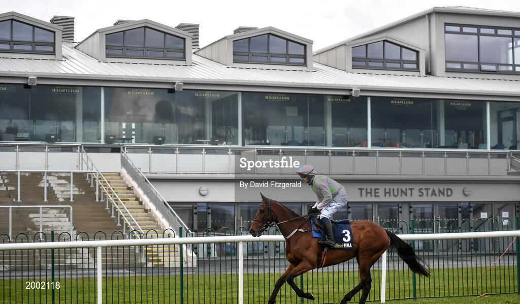 27 April 2021; Paul Townend and Chacun Pour Soi go to post prior to the William Hill Champion Steeplechase during day one of the Punchestown Festival at Punchestown Racecourse in Kildare. Photo by David Fitzgerald/Sportsfile