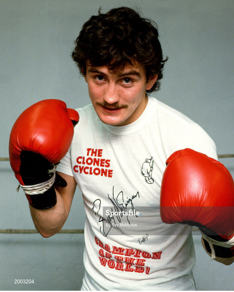 15 February 1986; Barry McGuigan before his WBA World Featherweight Title Fight with Danilo Cabrera at the RDS in Dublin. Photo by Ray McManus/Sportsfile
