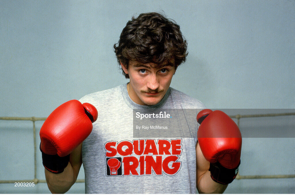 15 February 1986; Barry McGuigan before his WBA World Featherweight Title Fight with Danilo Cabrera at the RDS in Dublin. Photo by Ray McManus/Sportsfile