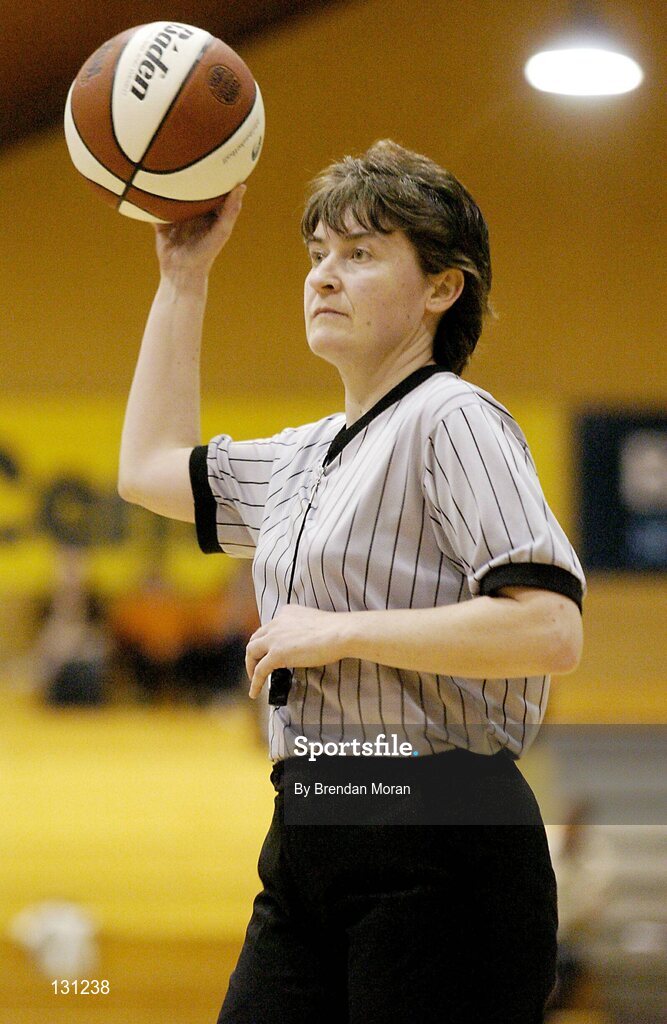 30 January 2004; Mary Phelan, Referee. ESB National Cup 2004, Senior Women's Semi-Final, Scruffy St. Paul's v Bausch & Lomb Wildcats, The ESB Arena, Tallaght, Dublin. Picture credit; Brendan Moran / SPORTSFILE *EDI*