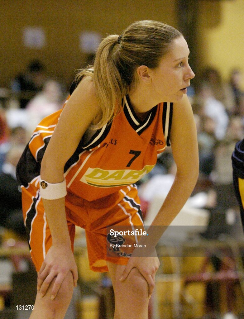 30 January 2004; Emer Brophy, Dart Killester. ESB National Cup 2004, Senior Women's Semi-Final, University of Limerick v Dart Killester, The ESB Arena, Tallaght, Dublin. Picture credit; Brendan Moran / SPORTSFILE *EDI*