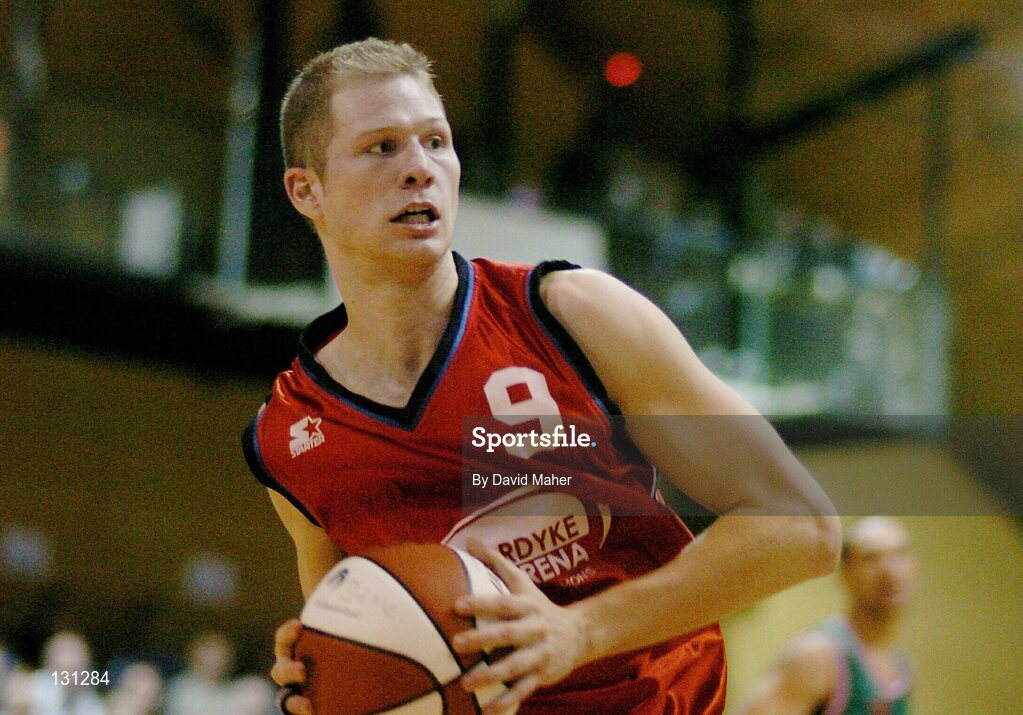 31 January 2004; Mark Michels, Mardyke UCC Demons. ESB National Cup 2004, Senior Men's Semi-Final, Mardyke UCC Demons v Team Monk, Ballina, The ESB Arena, Tallaght, Dublin. Picture credit; David Maher / SPORTSFILE *EDI*