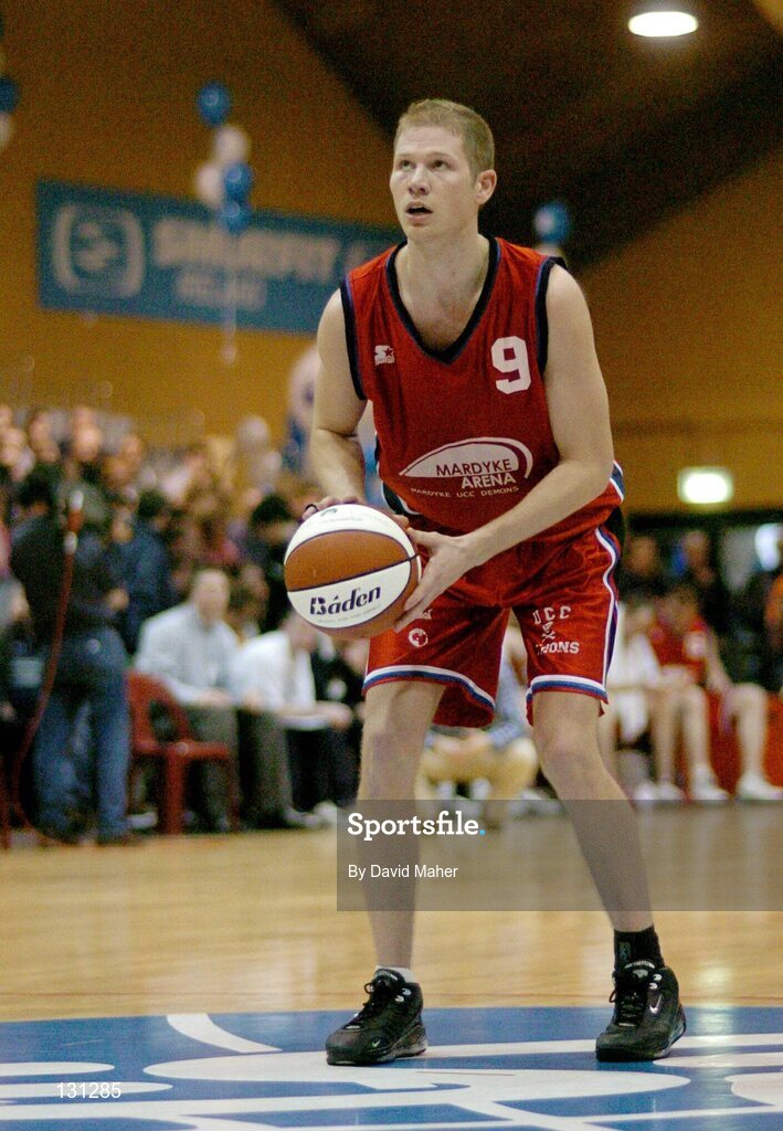 31 January 2004; Mark Michels, Mardyke UCC Demons. ESB National Cup 2004, Senior Men's Semi-Final, Mardyke UCC Demons v Team Monk, Ballina, The ESB Arena, Tallaght, Dublin. Picture credit; David Maher / SPORTSFILE *EDI*