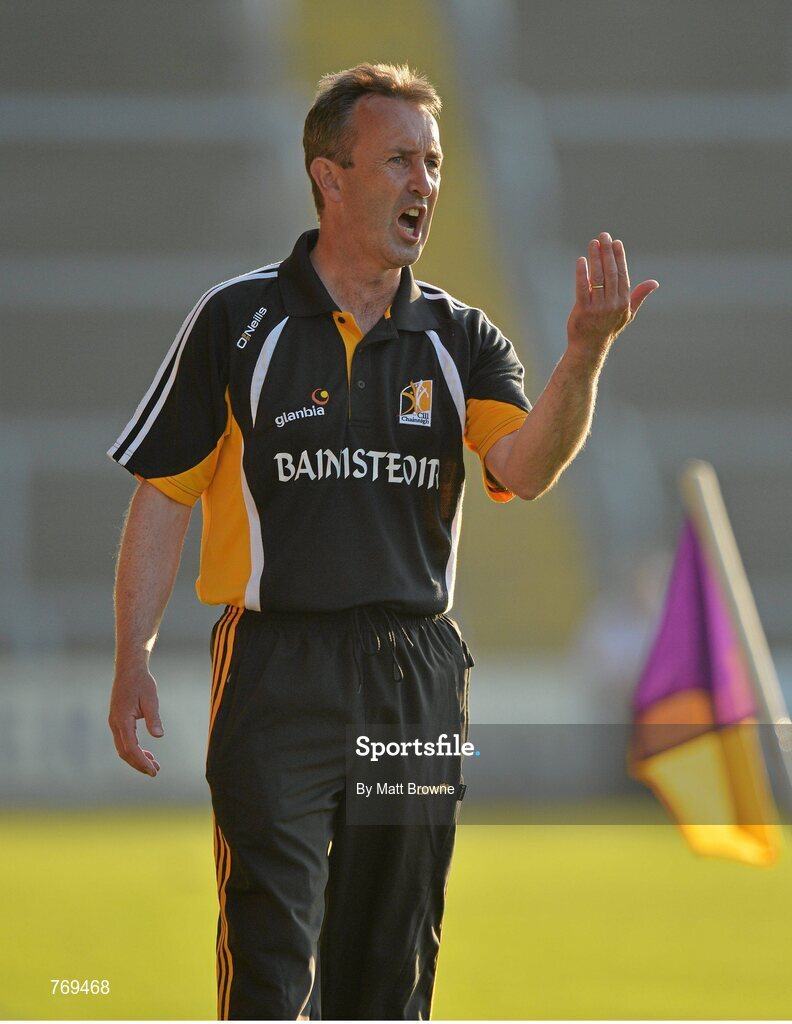 10 July 2013; Kilkenny manager Richie Mulrooney watches his team in action against Wexford. Bord Gáis Energy Leinster GAA Hurling Under 21 Championship Final, Kilkenny v Wexford, Wexford Park, Wexford. Picture credit: Matt Browne / SPORTSFILE