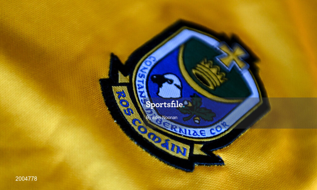 2 May 2021; A detailed view of the Roscommon jersey before a Roscommon football squad portrait session at Dr Hyde Park in Roscommon. Photo by Eóin Noonan/Sportsfile