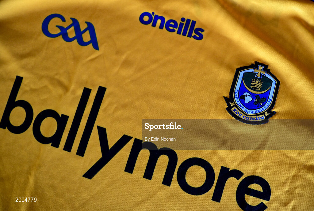 2 May 2021; A detailed view of the Roscommon jersey before a Roscommon football squad portrait session at Dr Hyde Park in Roscommon. Photo by Eóin Noonan/Sportsfile